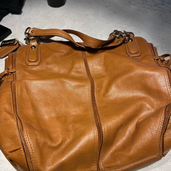 Vintage Tan coach purse - Picture 6 of 15